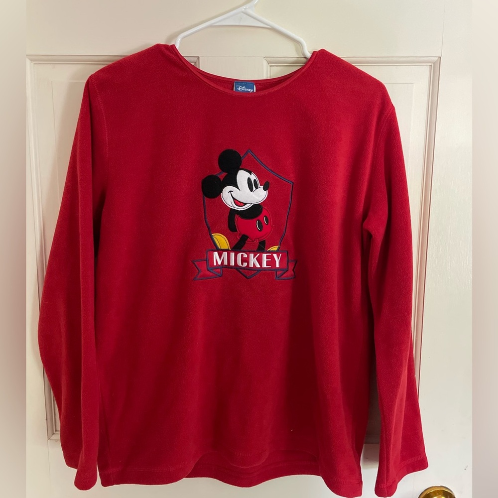 Disney Red Mickey Mouse Fleece Long-Sleeve